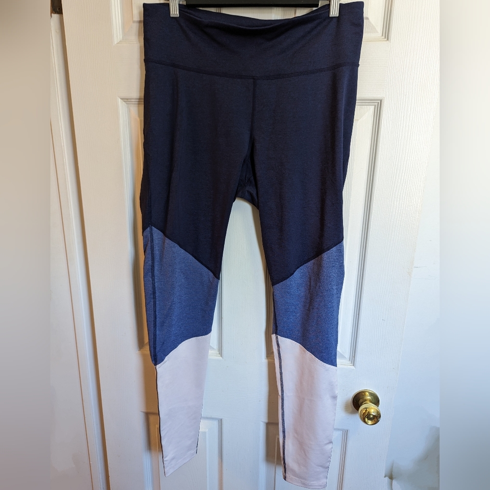 Old Navy XL Tall blue colour block leggings
